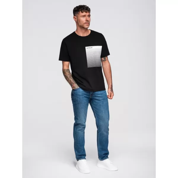  Pánské triko OMBRE OM-TSPT-0246 BLACK 