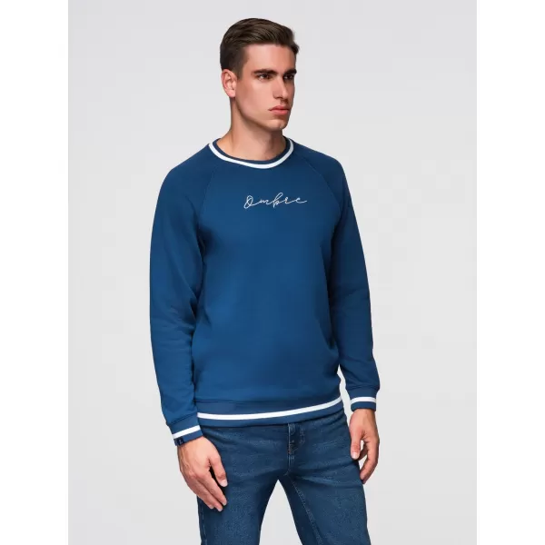  Pánská mikina OMBRE OM-SSNZ-0244 DARK BLUE 