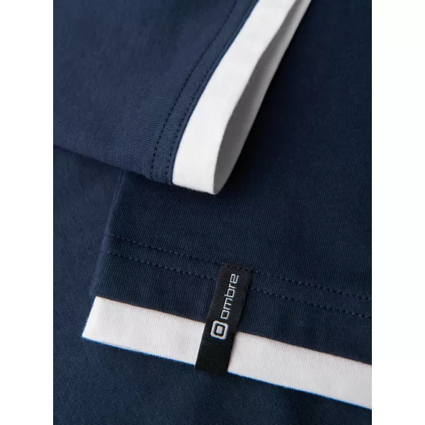  Pánské triko OMBRE OM-TSCT-0256 NAVY BLUE 