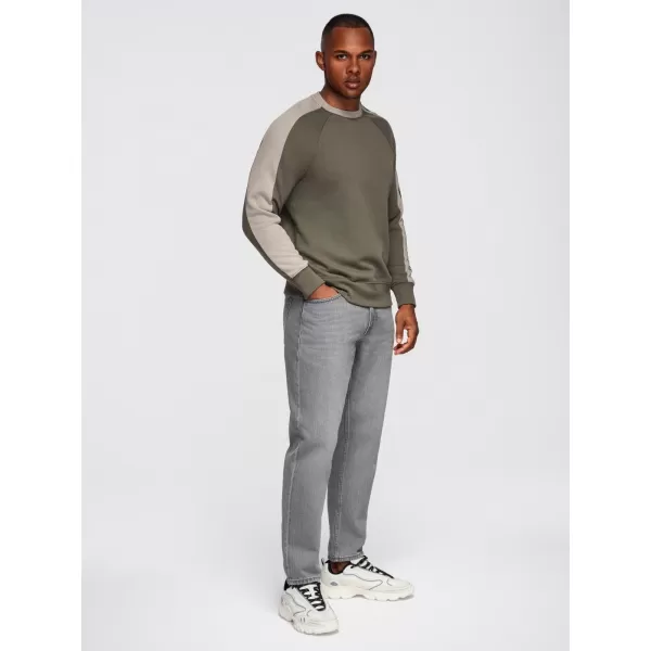  Pánská mikina OMBRE OM-SSNZ-0200 OLIVE 