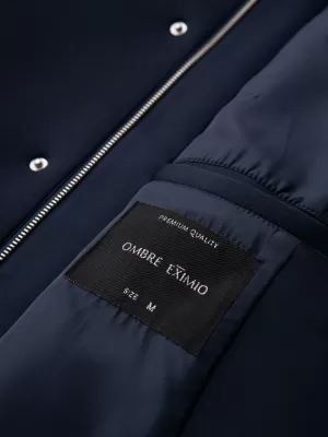 Pánský kabát OMBRE OM-COLC-0144 NAVY BLUE
