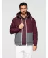 Pánská bunda OMBRE OM-JANP-0242 BURGUNDY-GRAY