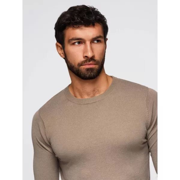 Pánský svetr OMBRE OM-SWBS-0106 DARK BEIGE 