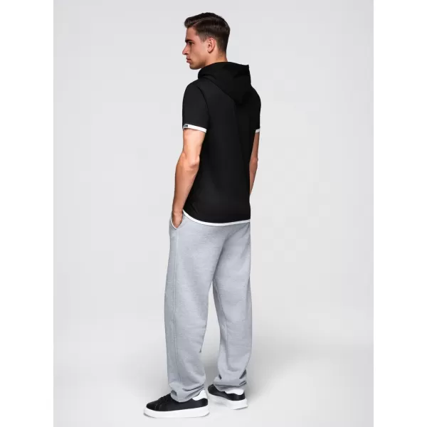  Pánské triko OMBRE OM-TSCT-0256 BLACK 