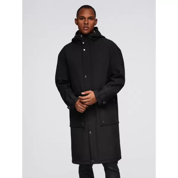  Pánský kabát OMBRE OM-JAPJ-0314 BLACK 