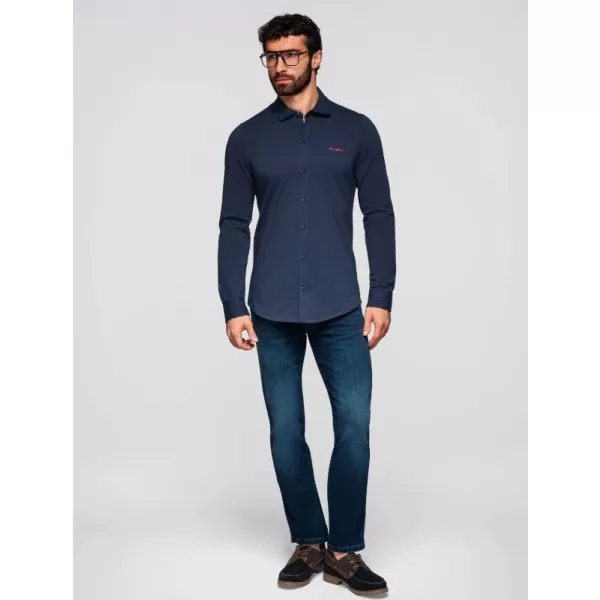  Pánská košile OMBRE K697 NAVY BLUE 