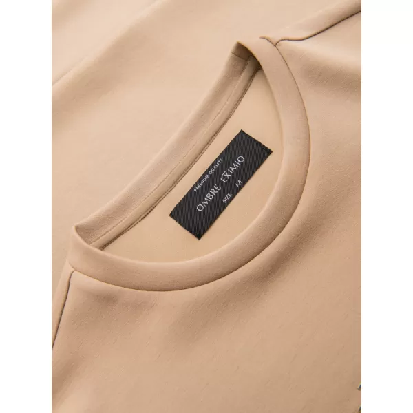  Pánská mikina OMBRE OM-SNBC-0199 BEIGE 