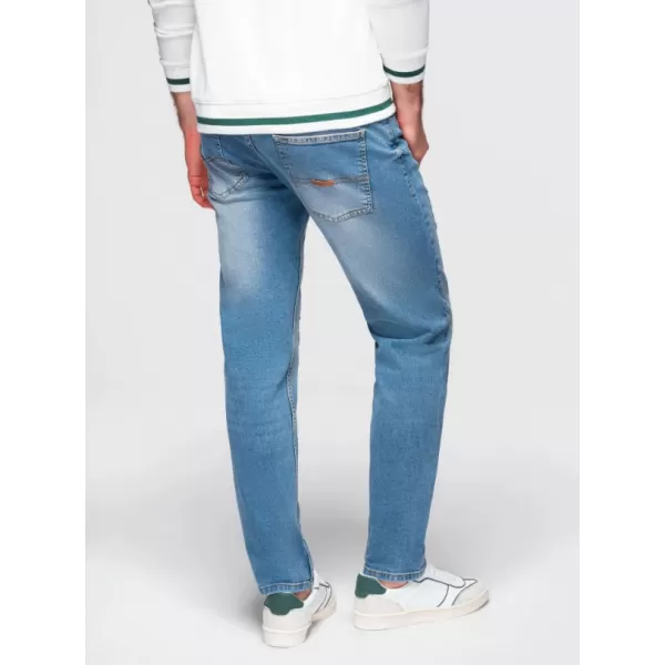  Pánské kalhoty OMBRE OM-PADP-0254 LIGHT BLUE 
