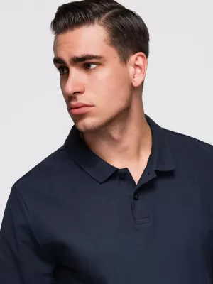Pánské triko OMBRE OM-POBL-0162 NAVY BLUE