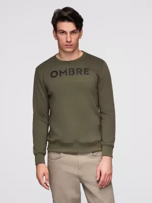 Pánská mikina OMBRE B1711 DARK OLIVE