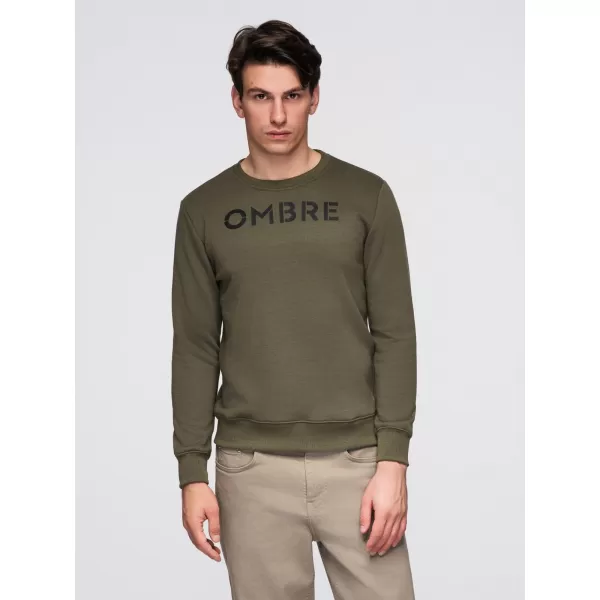  Pánská mikina OMBRE B1711 DARK OLIVE 