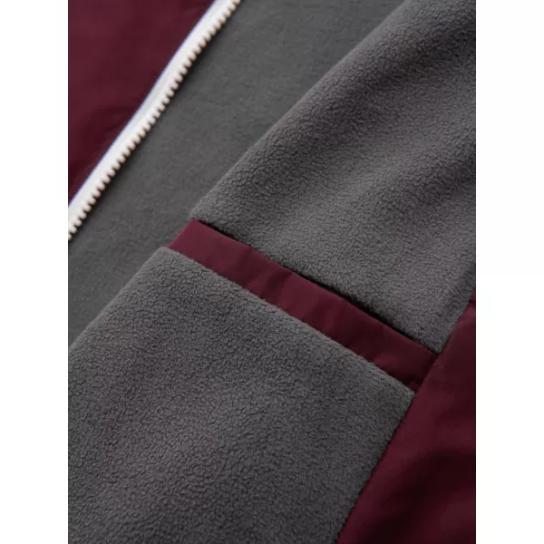  Pánská bunda OMBRE OM-JANP-0242 BURGUNDY-GRAY 