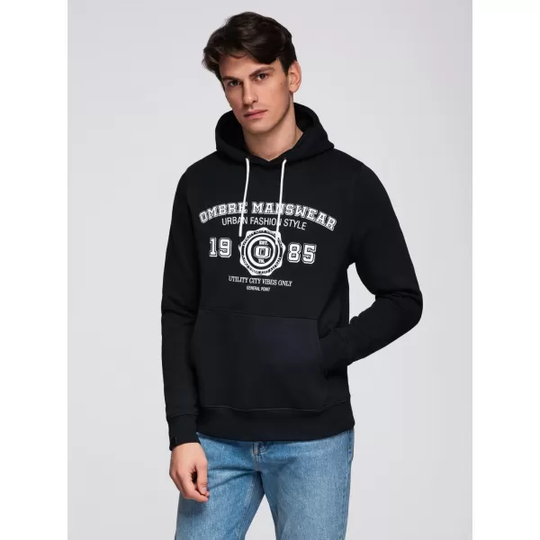  Pánská mikina OMBRE B1714 BLACK 