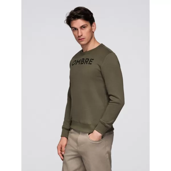  Pánská mikina OMBRE B1711 DARK OLIVE 