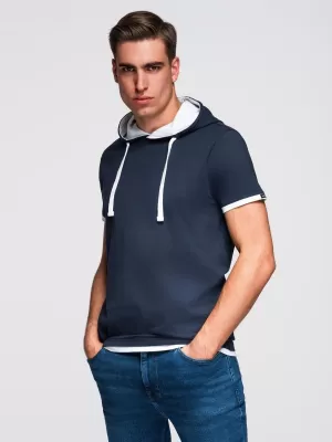 Pánské triko OMBRE OM-TSCT-0256 NAVY BLUE