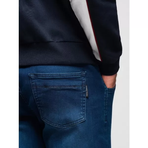  Pánské kalhoty OMBRE OM-PADJ-0242 DARK BLUE 