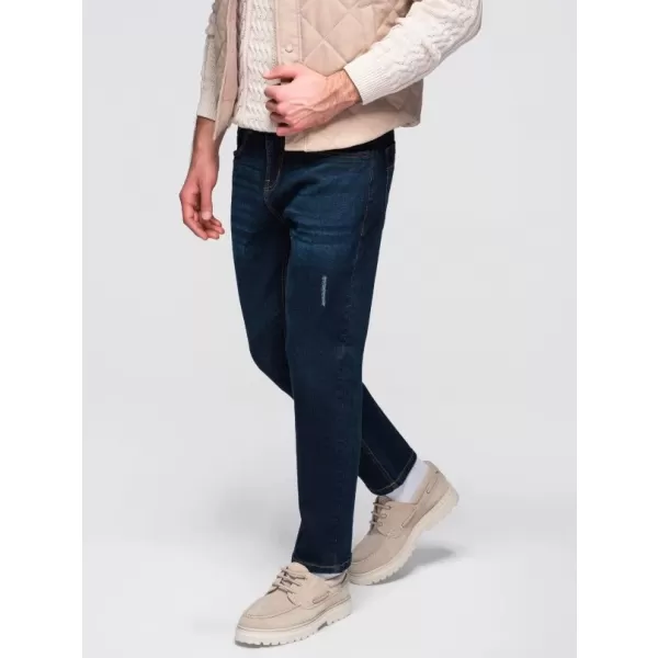 Pánské kalhoty OMBRE OM-PADP-0241 DARK BLUE 