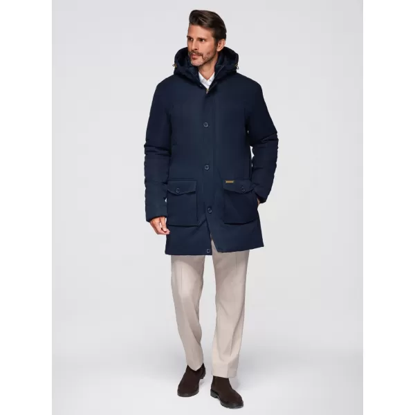  Pánská parka OMBRE OM-JAPJ-0287 NAVY BLUE 