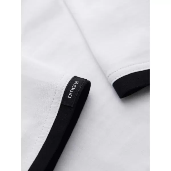  Pánské triko OMBRE OM-TSCT-0256 WHITE 