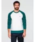 Pánská mikina OMBRE OM-SSNZ-0239 CREAM AND DARK GREEN