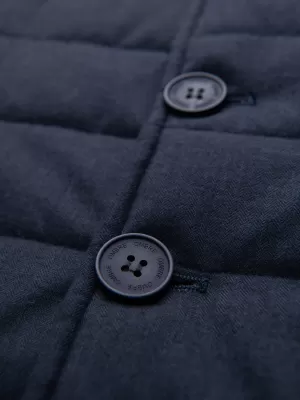 Pánská vesta OMBRE OM-JAVJ-0275 NAVY BLUE MELANGE