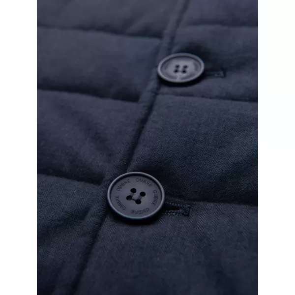  Pánská vesta OMBRE OM-JAVJ-0275 NAVY BLUE MELANGE 