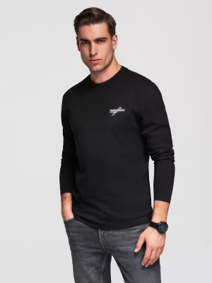 Pánské triko OMBRE OM-LSPT-0136 BLACK