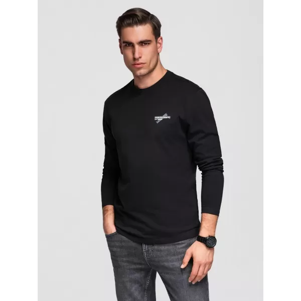  Pánské triko OMBRE OM-LSPT-0136 BLACK 