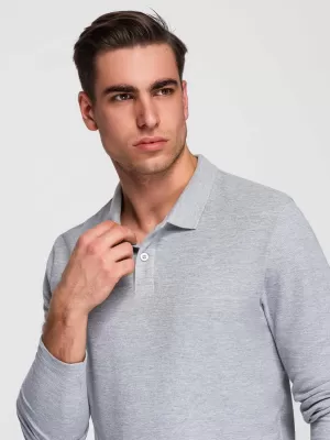 Pánské triko OMBRE OM-POBL-0162 GREY MELANGE
