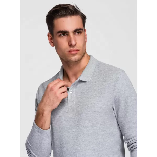  Pánské triko OMBRE OM-POBL-0162 GREY MELANGE 