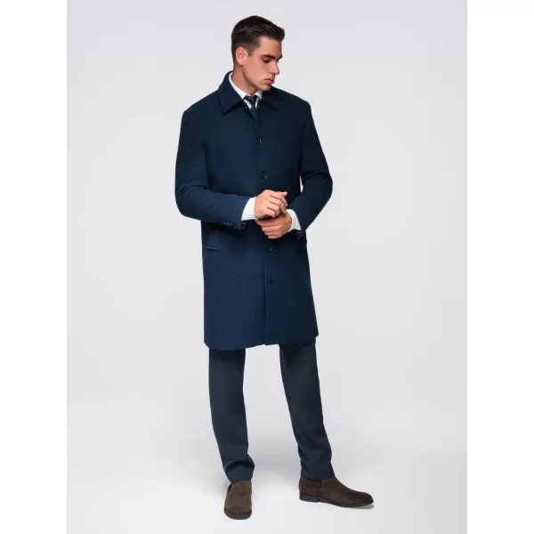  Pánský kabát OMBRE OM-COWC-0135 NAVY BLUE 