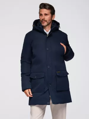Pánská parka OMBRE OM-JAPJ-0287 NAVY BLUE