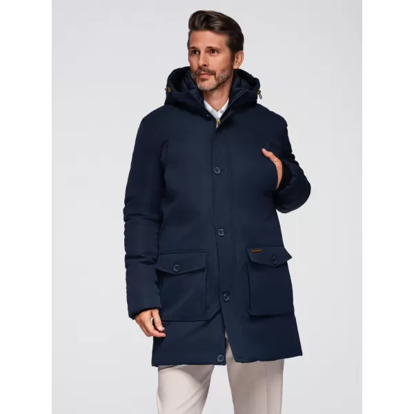  Pánská parka OMBRE OM-JAPJ-0287 NAVY BLUE 
