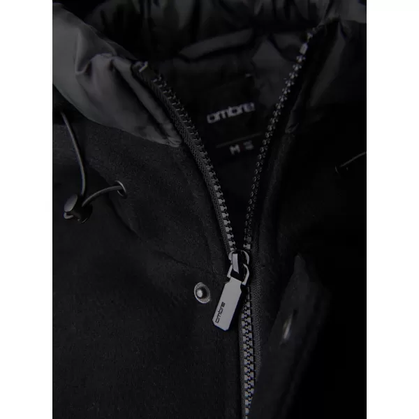  Pánský kabát OMBRE OM-COWC-0132 BLACK 