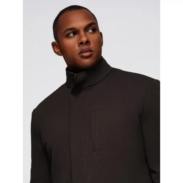  Pánský kabát OMBRE OM-COWC-0136 DARK BROWN 