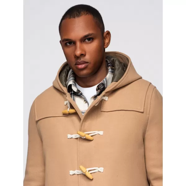  Pánský kabát OMBRE OM-COWC-0131 LIGHT BROWN 