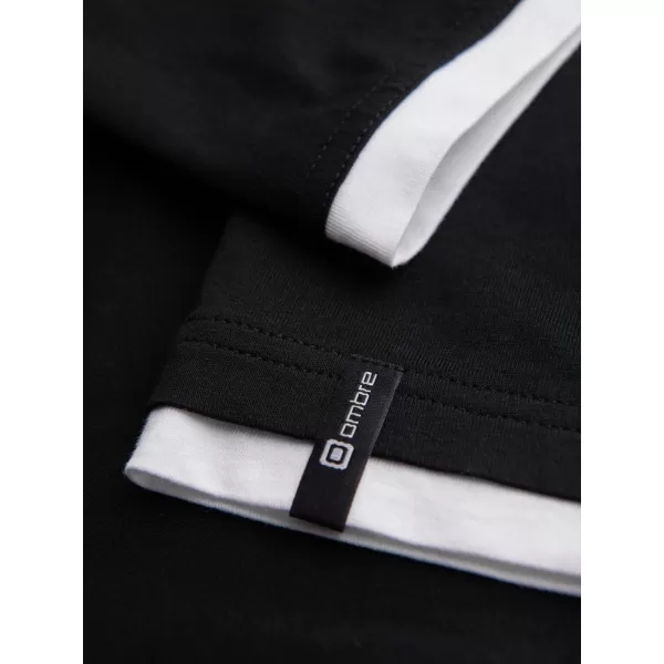  Pánské triko OMBRE OM-TSCT-0256 BLACK 