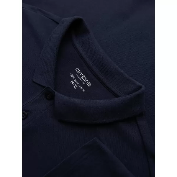  Pánské triko OMBRE OM-POBL-0162 NAVY BLUE 
