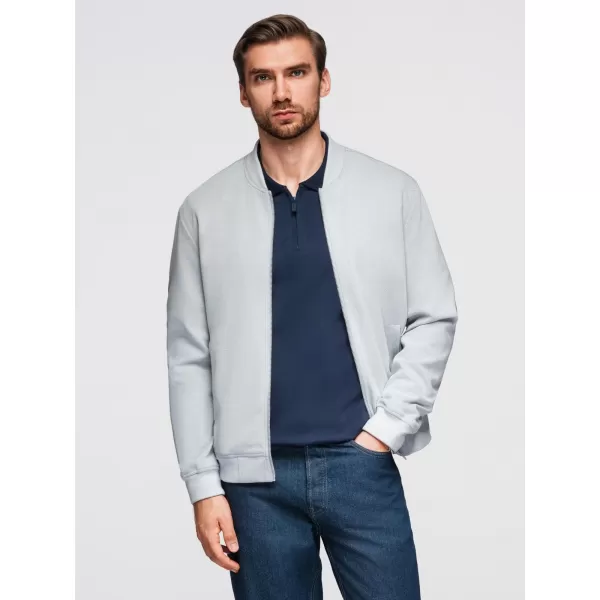  Pánská bunda OMBRE OM-JANP-0159 LIGHT GREY 