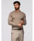 Pánský svetr OMBRE OM-SWBS-0106 DARK BEIGE