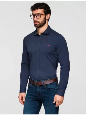 Pánská košile OMBRE K697 NAVY BLUE