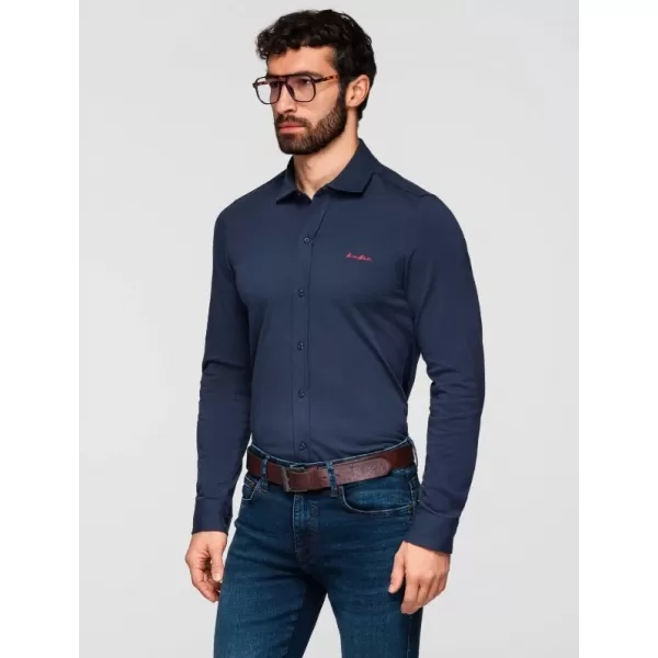  Pánská košile OMBRE K697 NAVY BLUE 