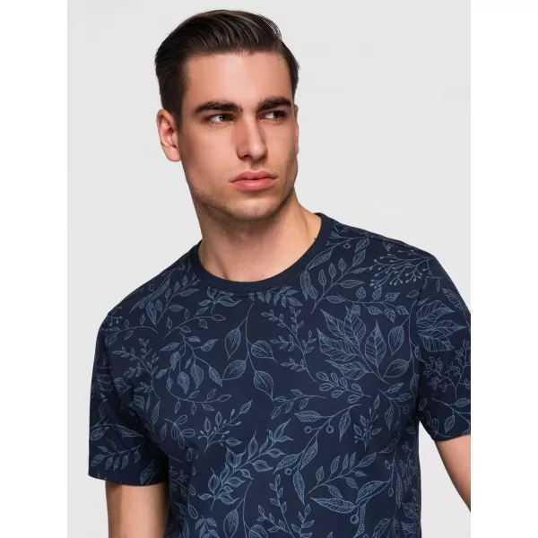  Pánské triko OMBRE OM-TSFP-0262 NAVY BLUE 