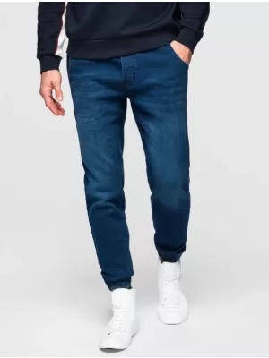 Pánské kalhoty OMBRE OM-PADJ-0242 DARK BLUE