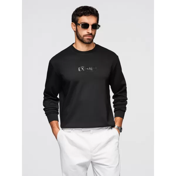  Pánská mikina OMBRE OM-SNBC-0199 BLACK 