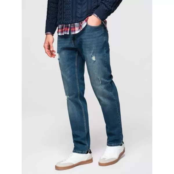  Pánské kalhoty OMBRE OM-PADP-0254 DARK BLUE 