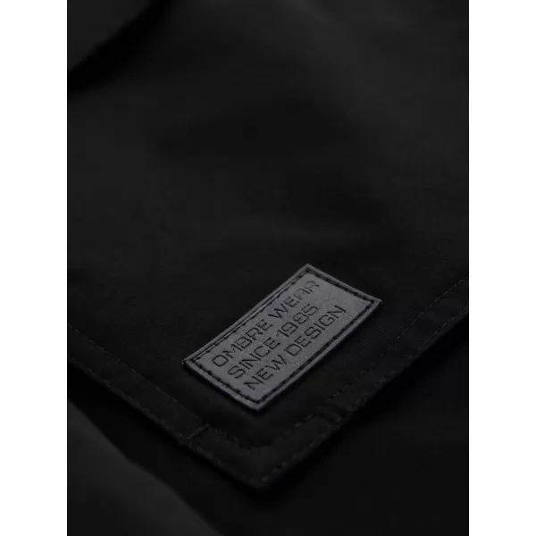  Pánský kabát OMBRE OM-JAPJ-0316 BLACK 
