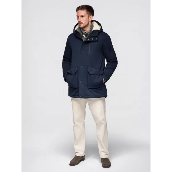  Pánský kabát OMBRE OM-JAPJ-0316 NAVY BLUE 