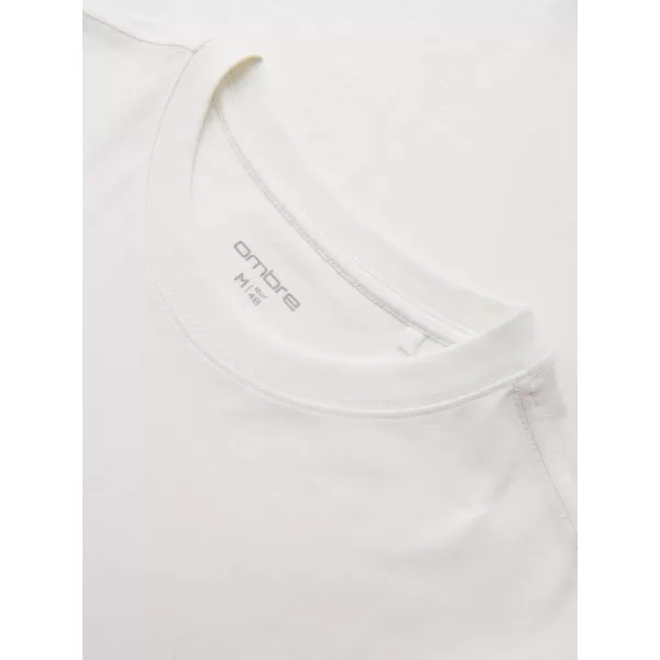  Pánské triko OMBRE OM-LSPT-0136 WHITE 