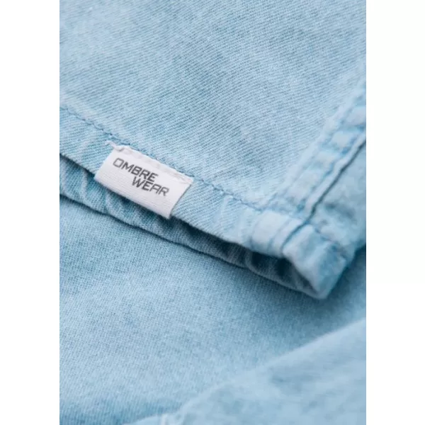  Pánská košile OMBRE OM-SHDS-0210 LIGHT BLUE 